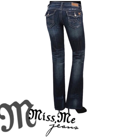 Miss Me Denim - Miss Me Bootcut Embellished Button Flap Jean 29x31